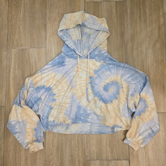 FP Movement Tie Dye Cropped Hoodie Sweatshirt Oversized Women Small - Picture 3 of 9